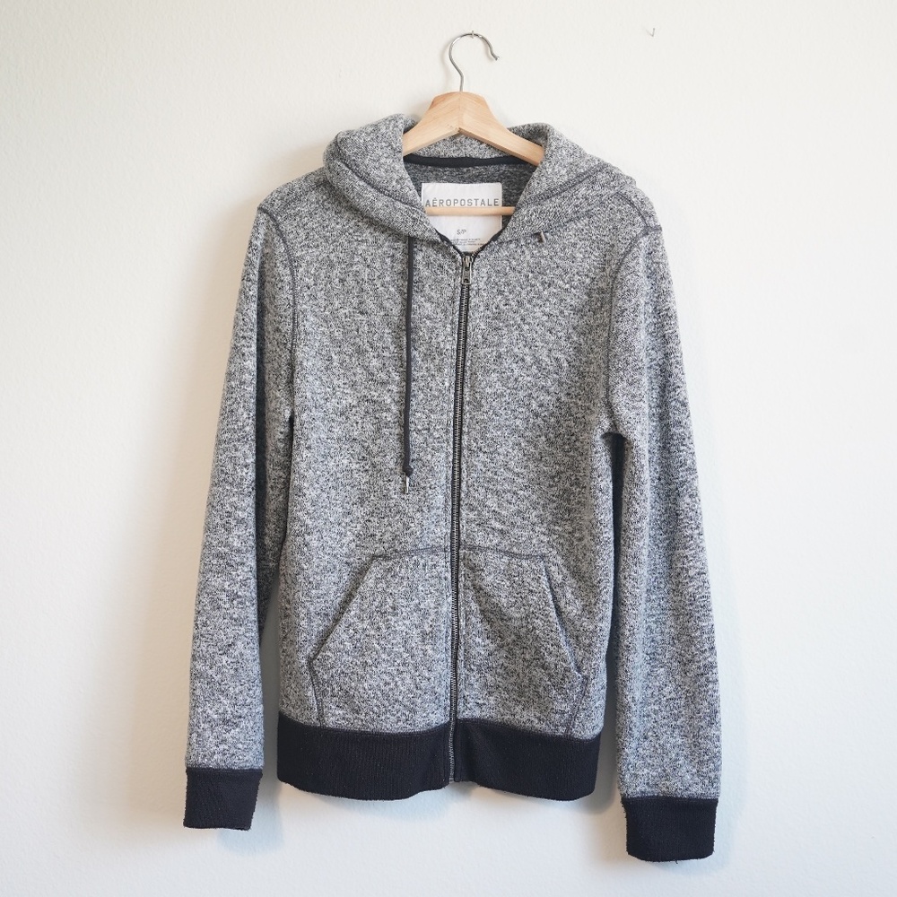 Heather Gray Zip-Up Hoodie